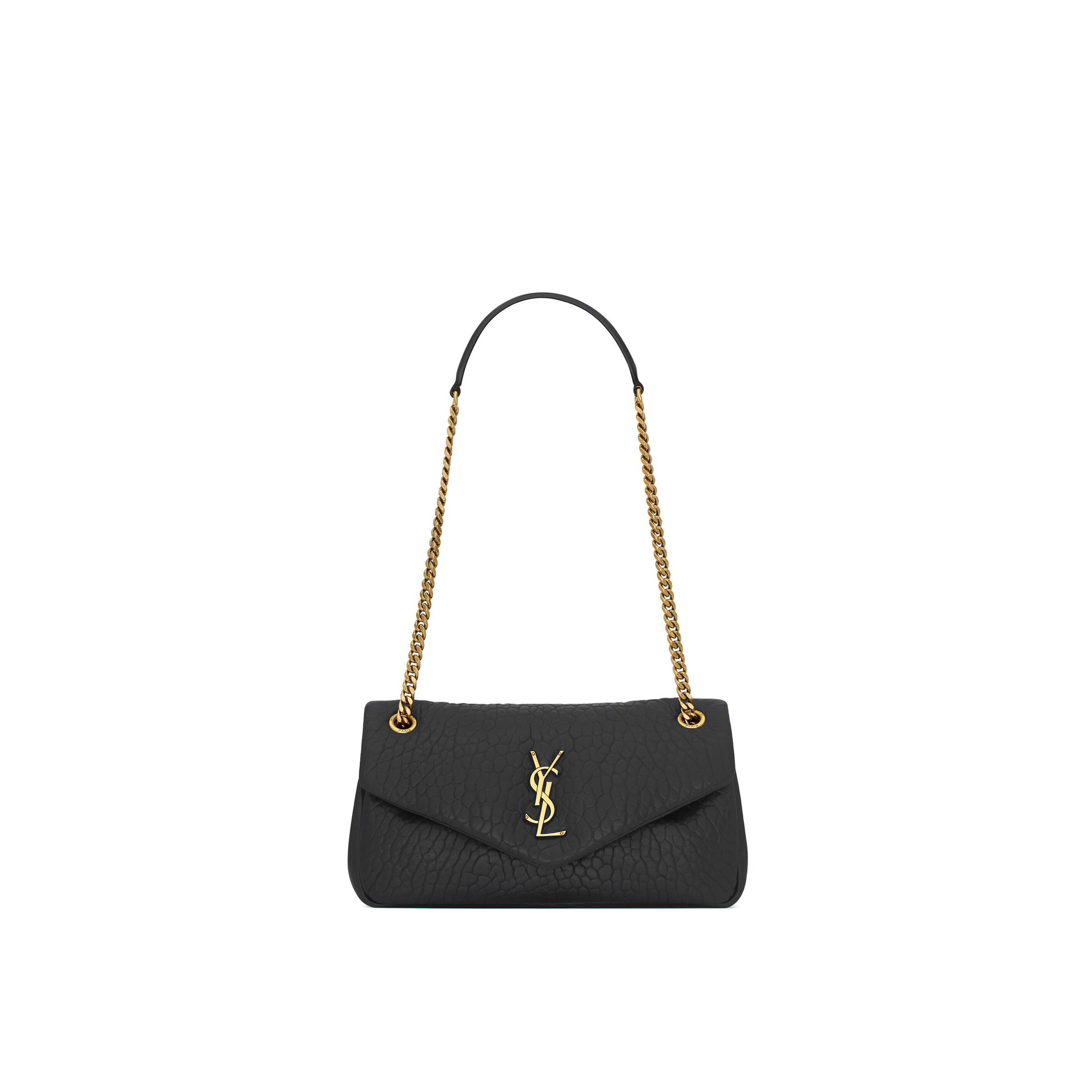 YSL CALYPSO SMALL IN GRAINED LAMBSKIN 734153AACYT1000 (26*14*7cm) YSL CALYPSO SMALL IN GRAINED LAMBSKIN 734153AACYT1000 (26*14*7cm)